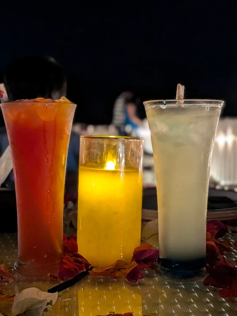 Colourful mocktails and cocktails at the Pawna lake view restaurant